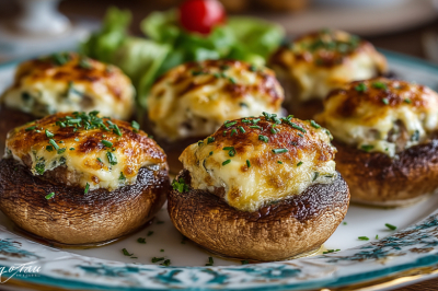 В каждой шляпке &mdash; мясная котлетка с яйцом внутри. Фаршированные шампиньоны &mdash; мой новый фаворит для ужинов