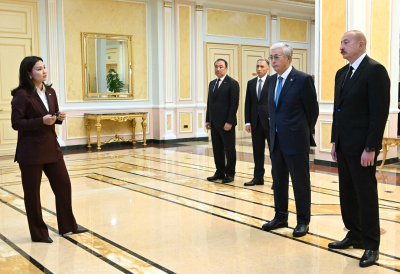 Токаеву и Алиеву презентовали проект &laquo;Развитие Среднего коридора&raquo;