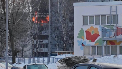 Крупный пожар случился утром на Фучика 15/03/2026 &ndash;