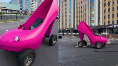 Автомобиль в виде туфли на улицах Астаны создал моушн-дизайнер