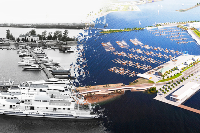 Метшину презентовали реновацию полуострова Локомотив с&nbsp;инфраструктурой для яхт (рендеры)