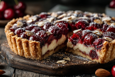 Жду лета ради пирога с черешней и миндальным кремом &mdash; летняя классика в элегантном исполнении